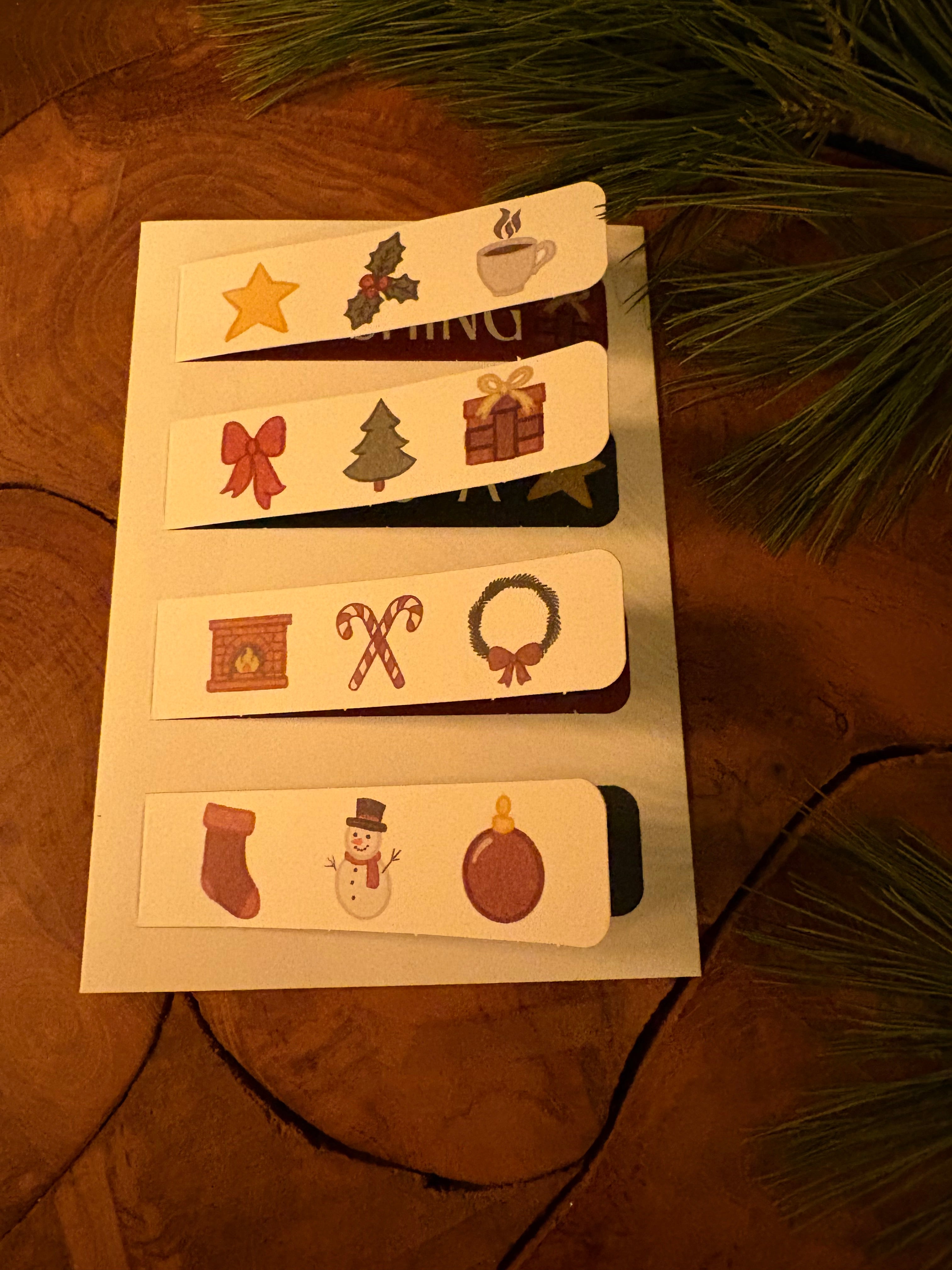 Pull Tab Christmas Card