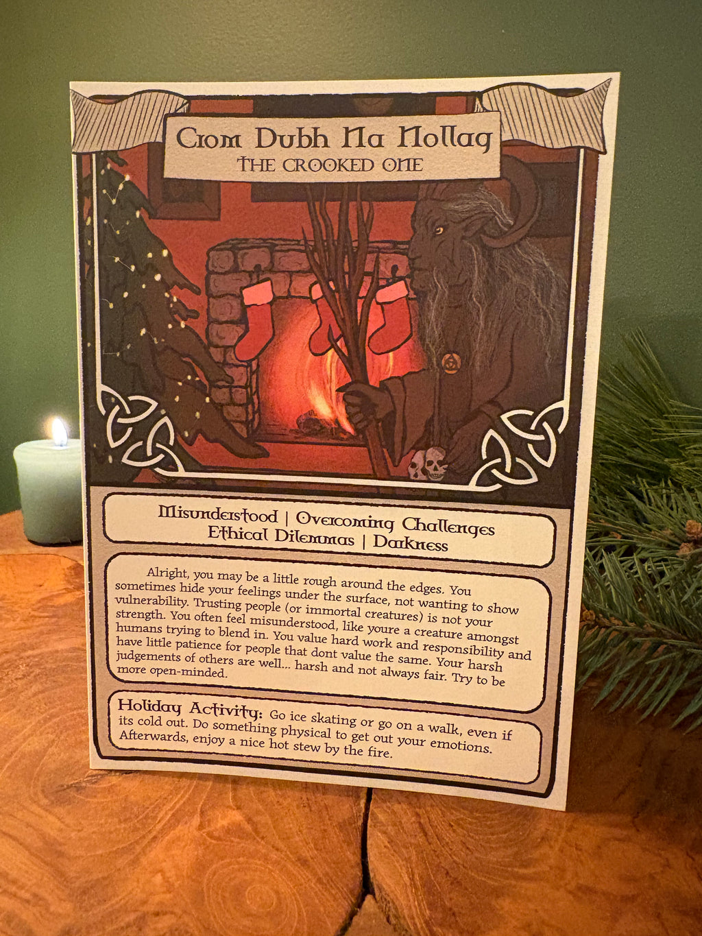 Celtic Christmas Tarot Card: The Crooked One