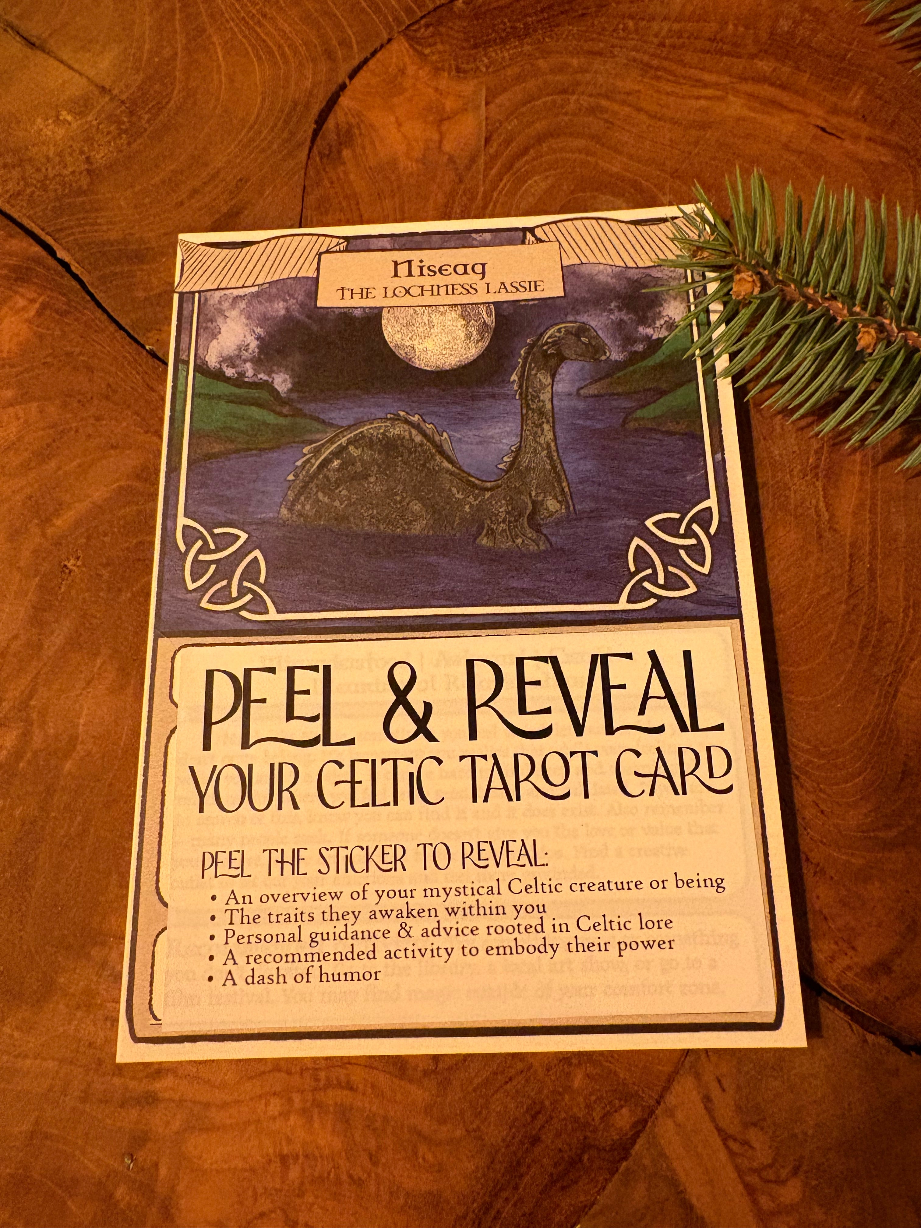 Celtic Tarot Greeting Card: The Lochness Lassie