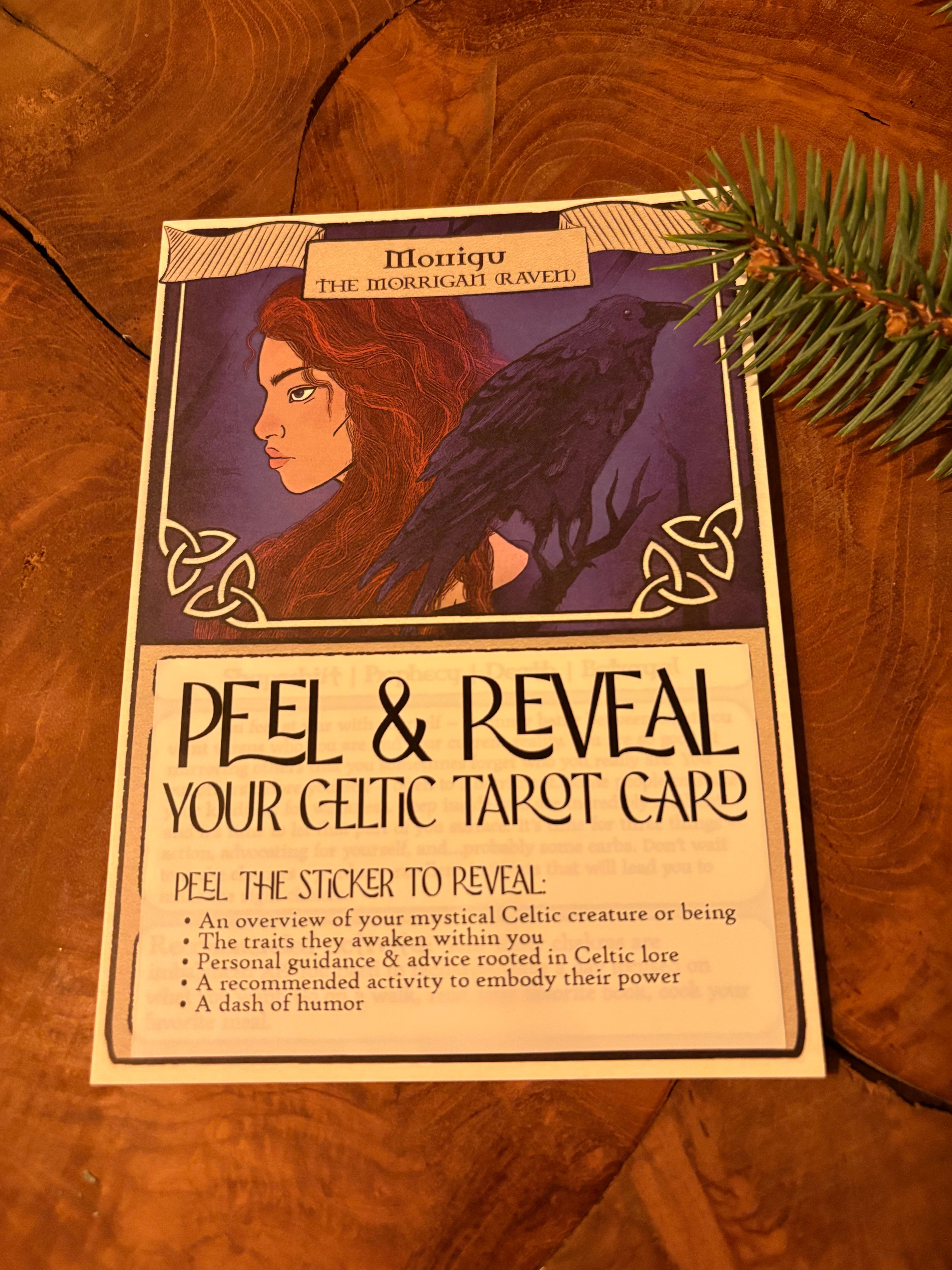 Celtic Tarot Greeting Card: The Raven