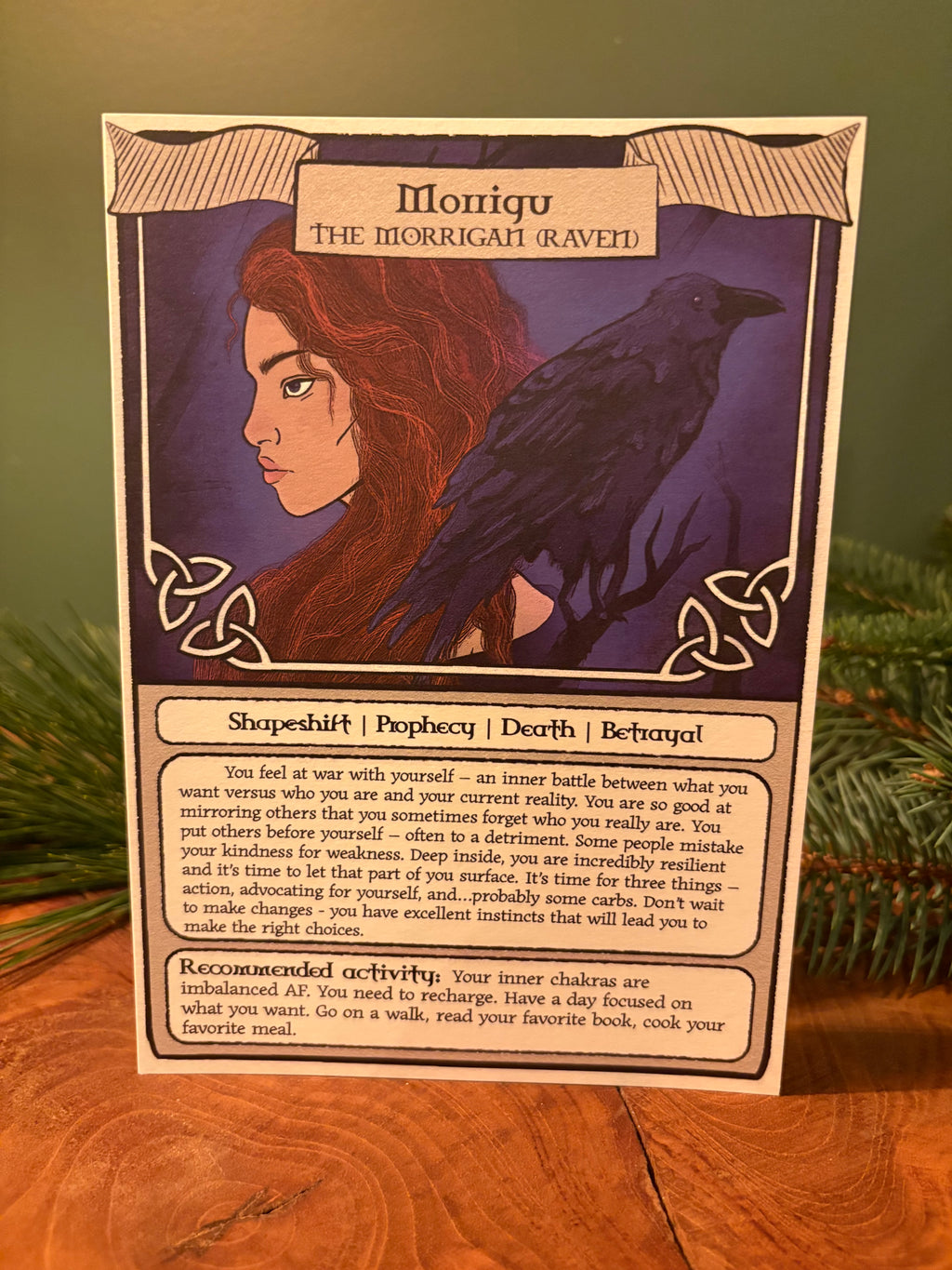 Celtic Tarot Greeting Card: The Raven
