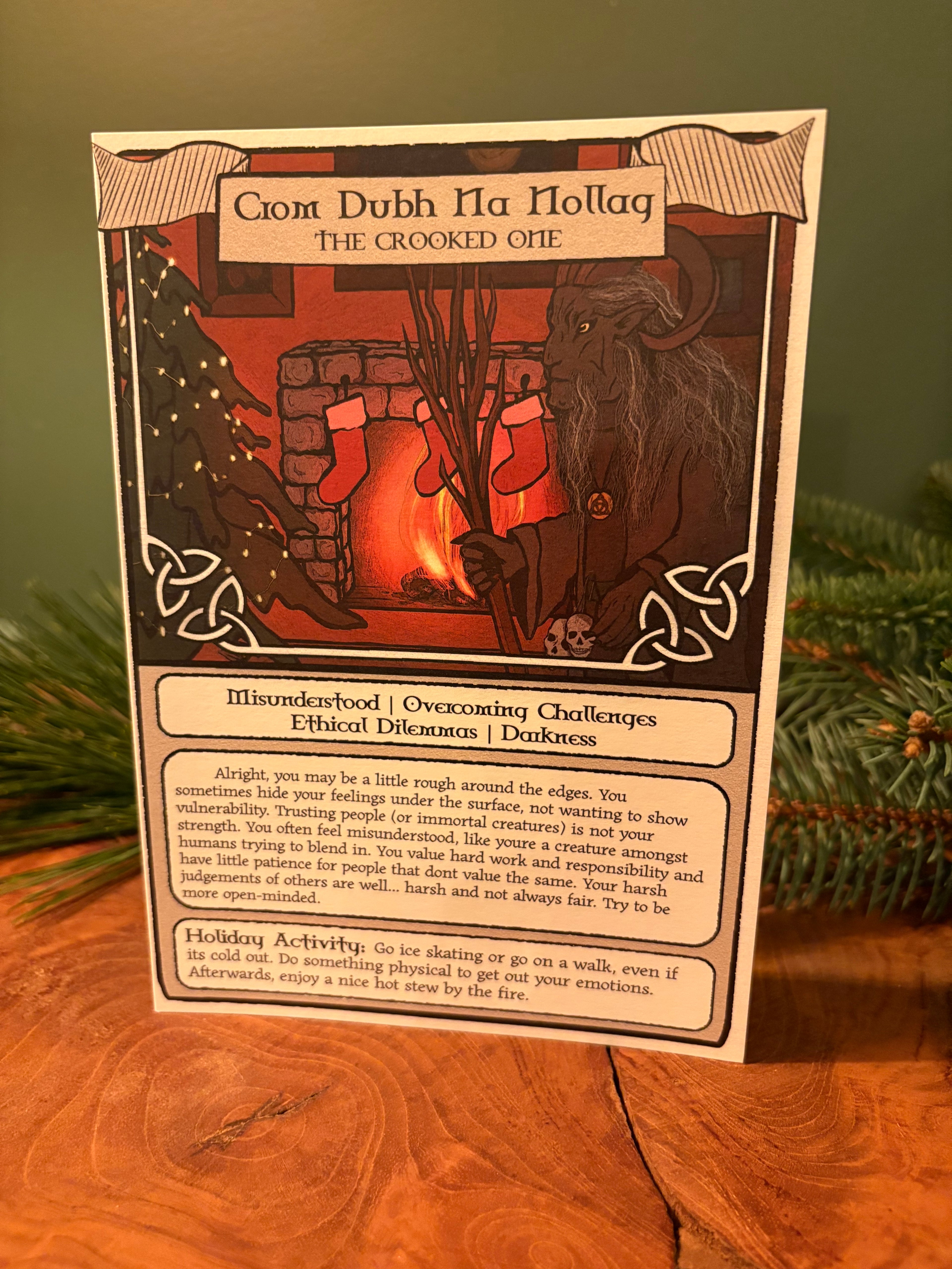 Celtic Christmas Tarot Card: The Crooked One