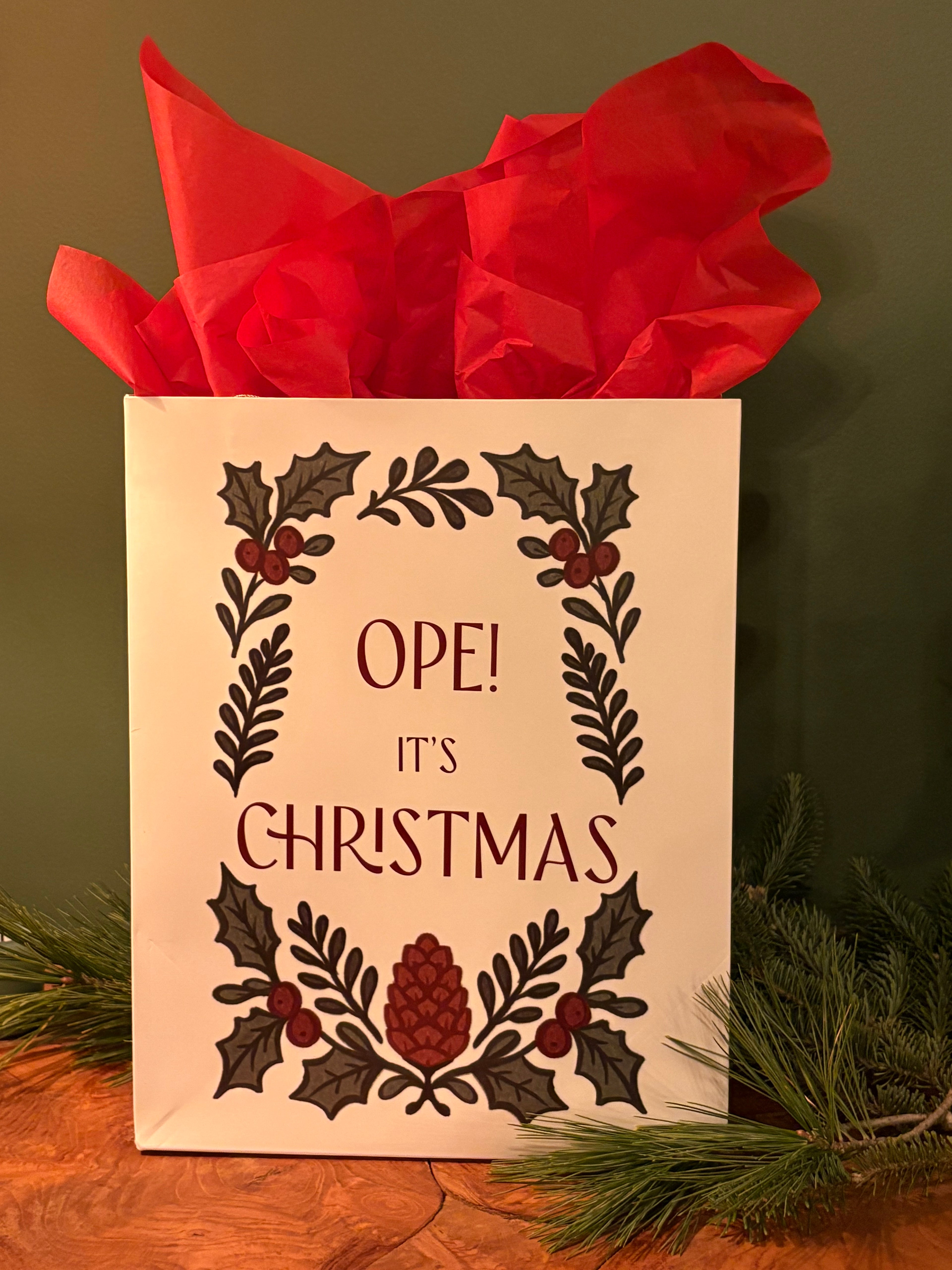 Ope it's Christmas Giftbag