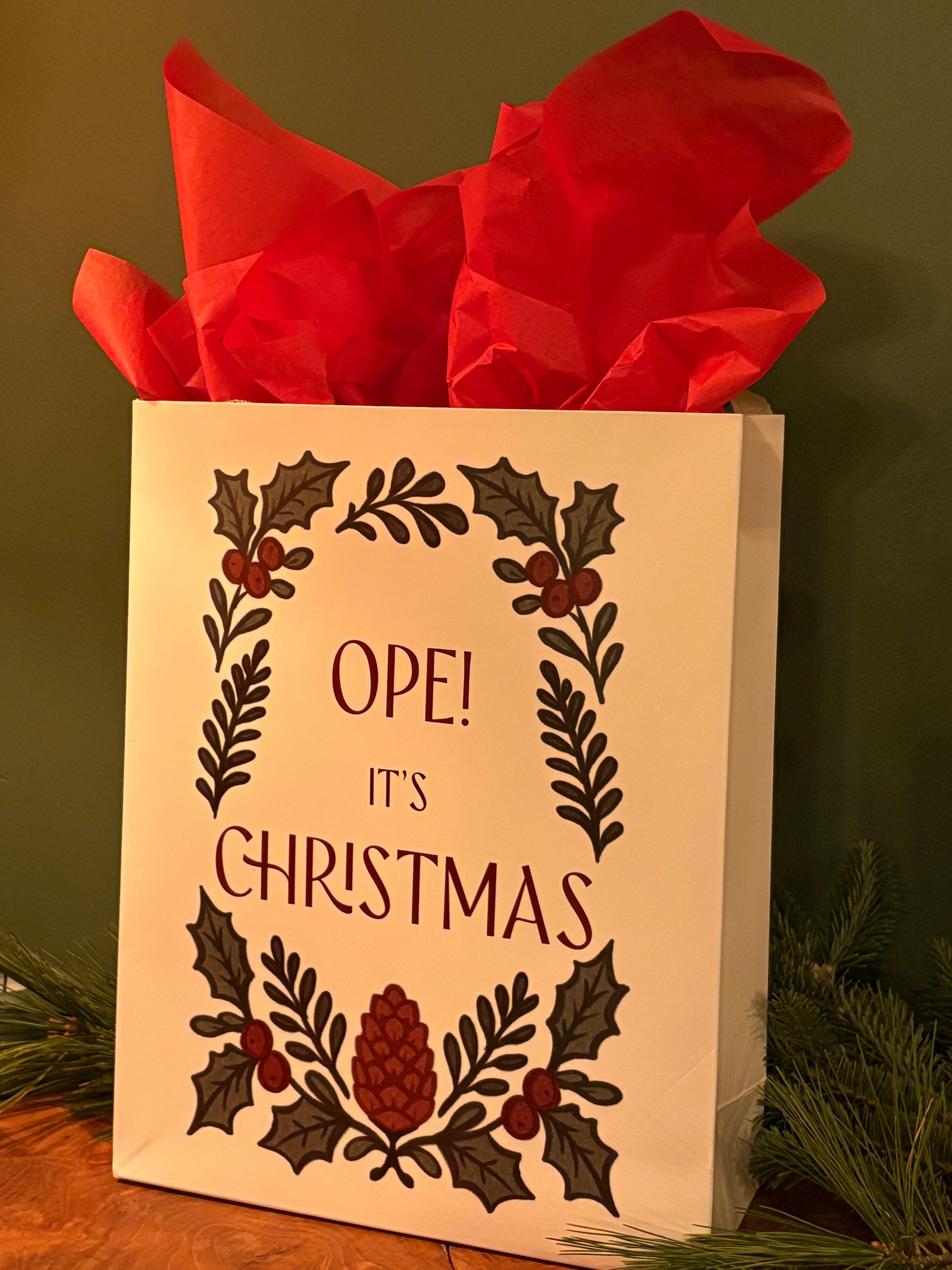 Ope it's Christmas Giftbag