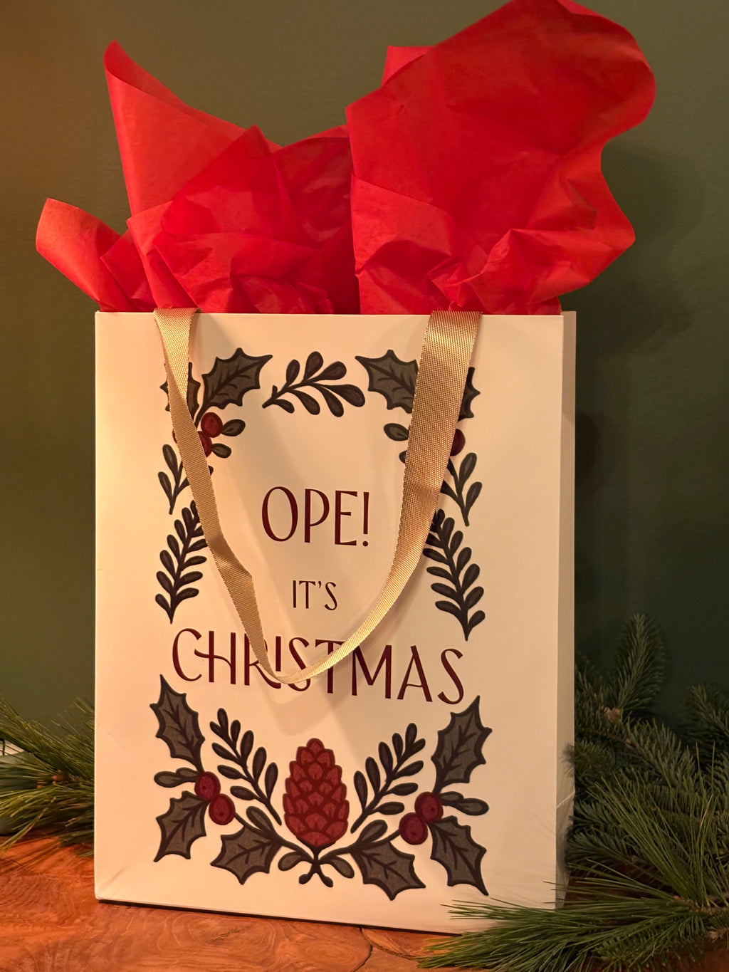 Ope it's Christmas Giftbag