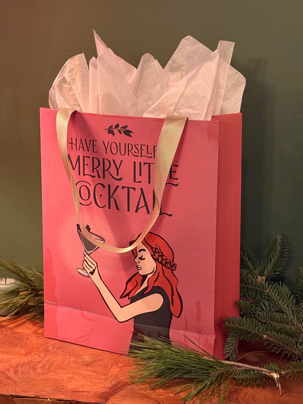 Merry Little Cocktail Christmas Giftbag