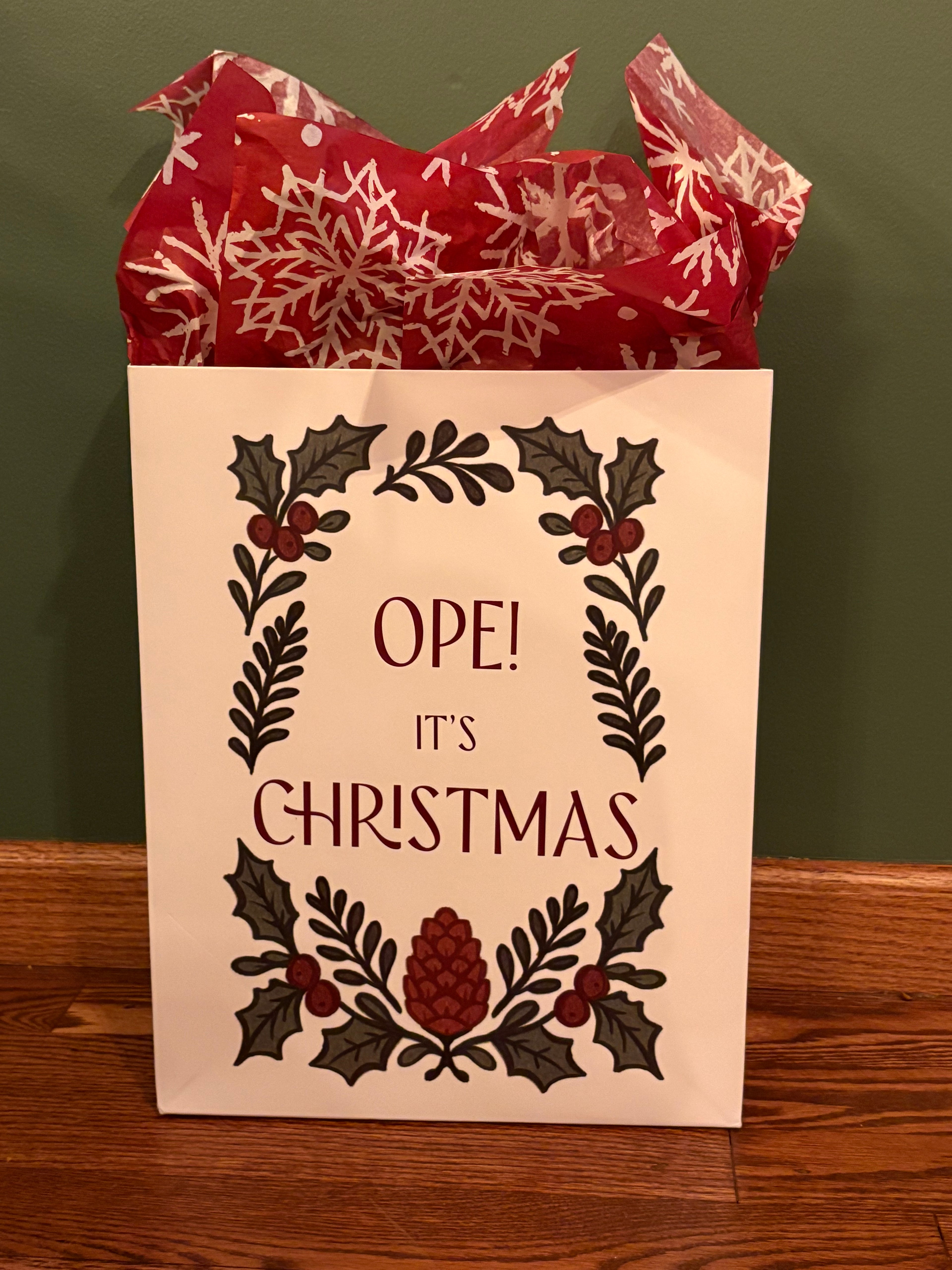 Ope it's Christmas Giftbag