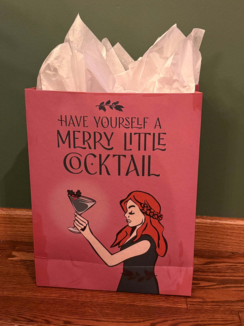 Merry Little Cocktail Christmas Giftbag