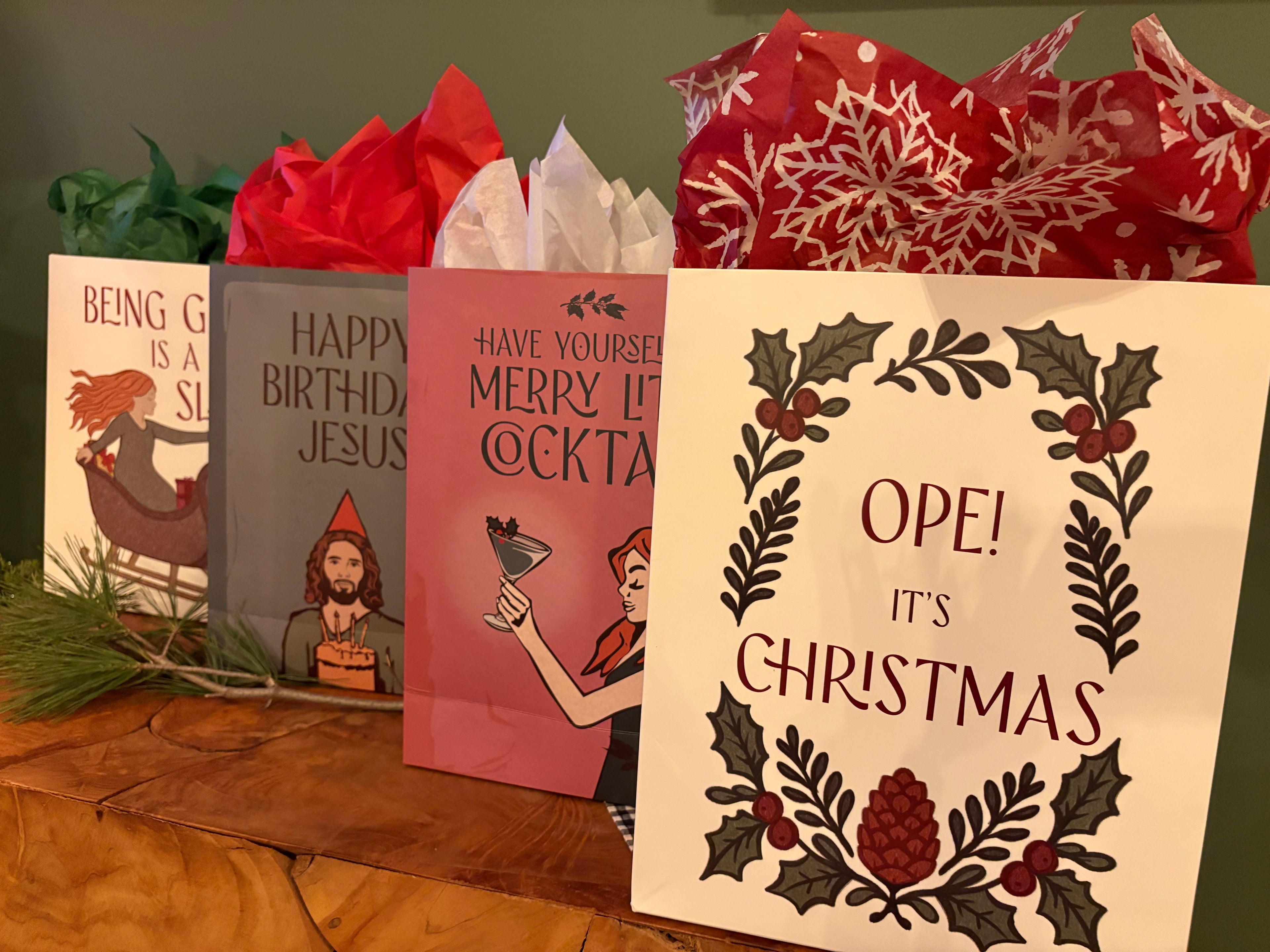 Ope it's Christmas Giftbag