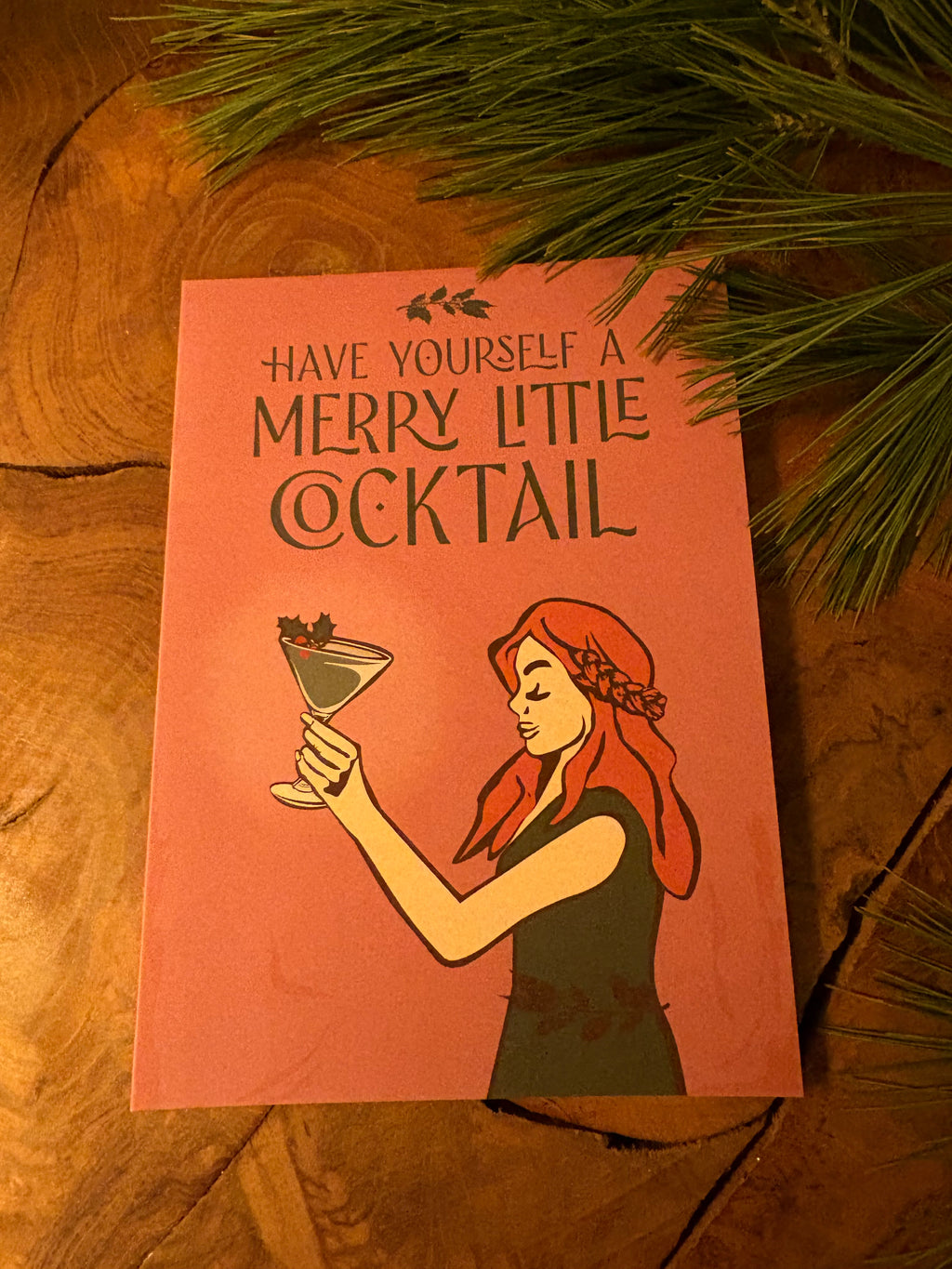 Merry Little Cocktail Christmas Card