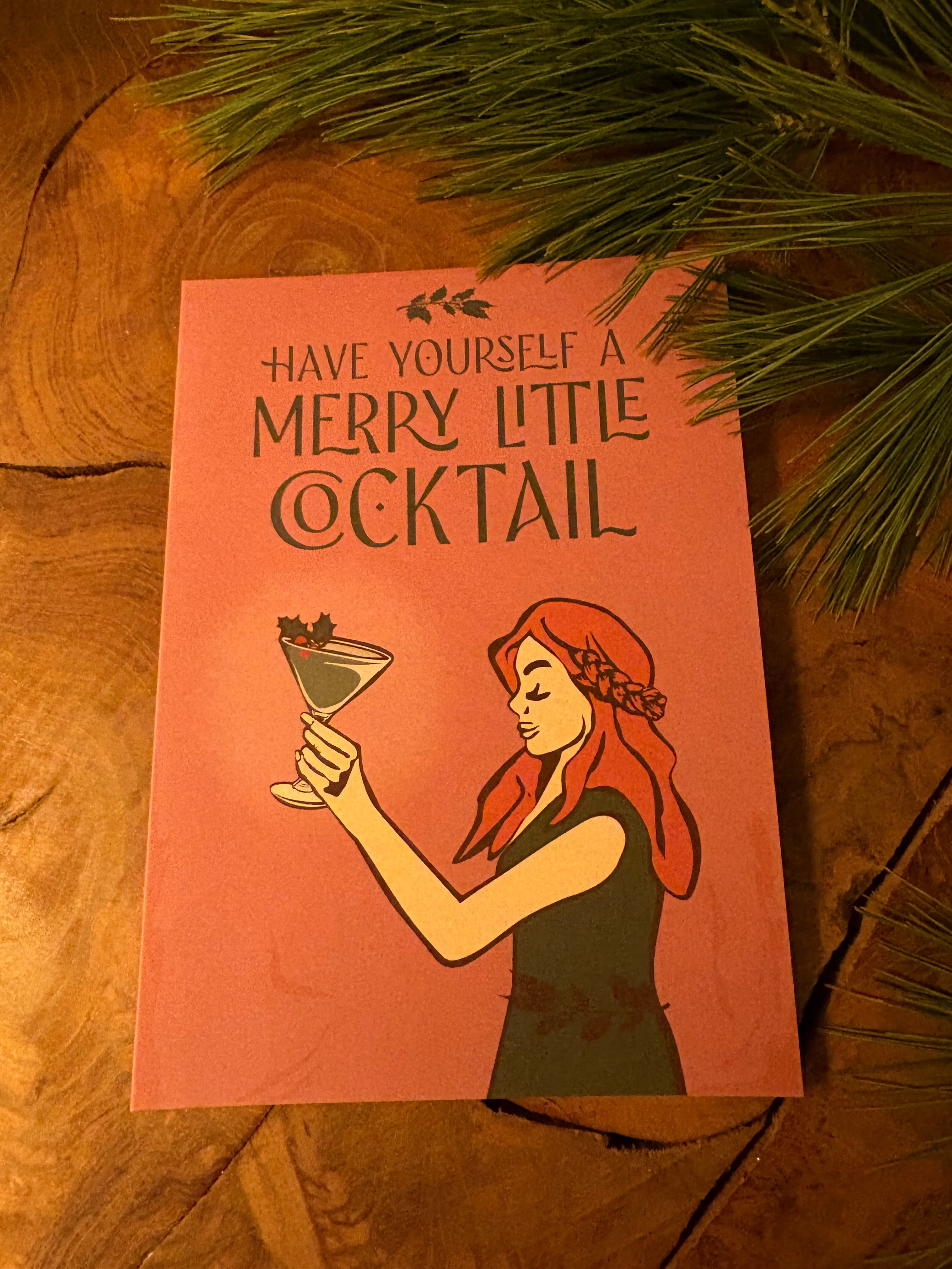 Merry Little Cocktail Christmas Card