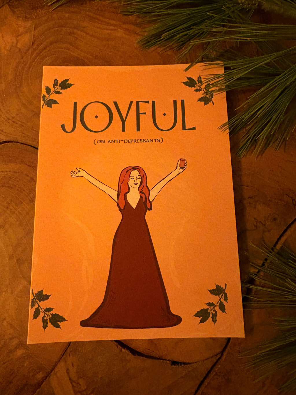 Joyful on Antidepressants Christmas Card
