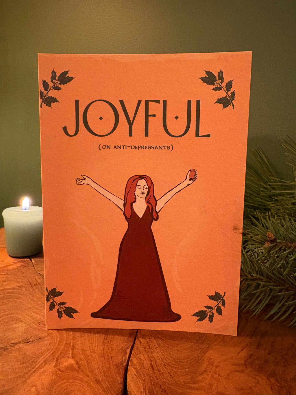 Joyful on Antidepressants Christmas Card