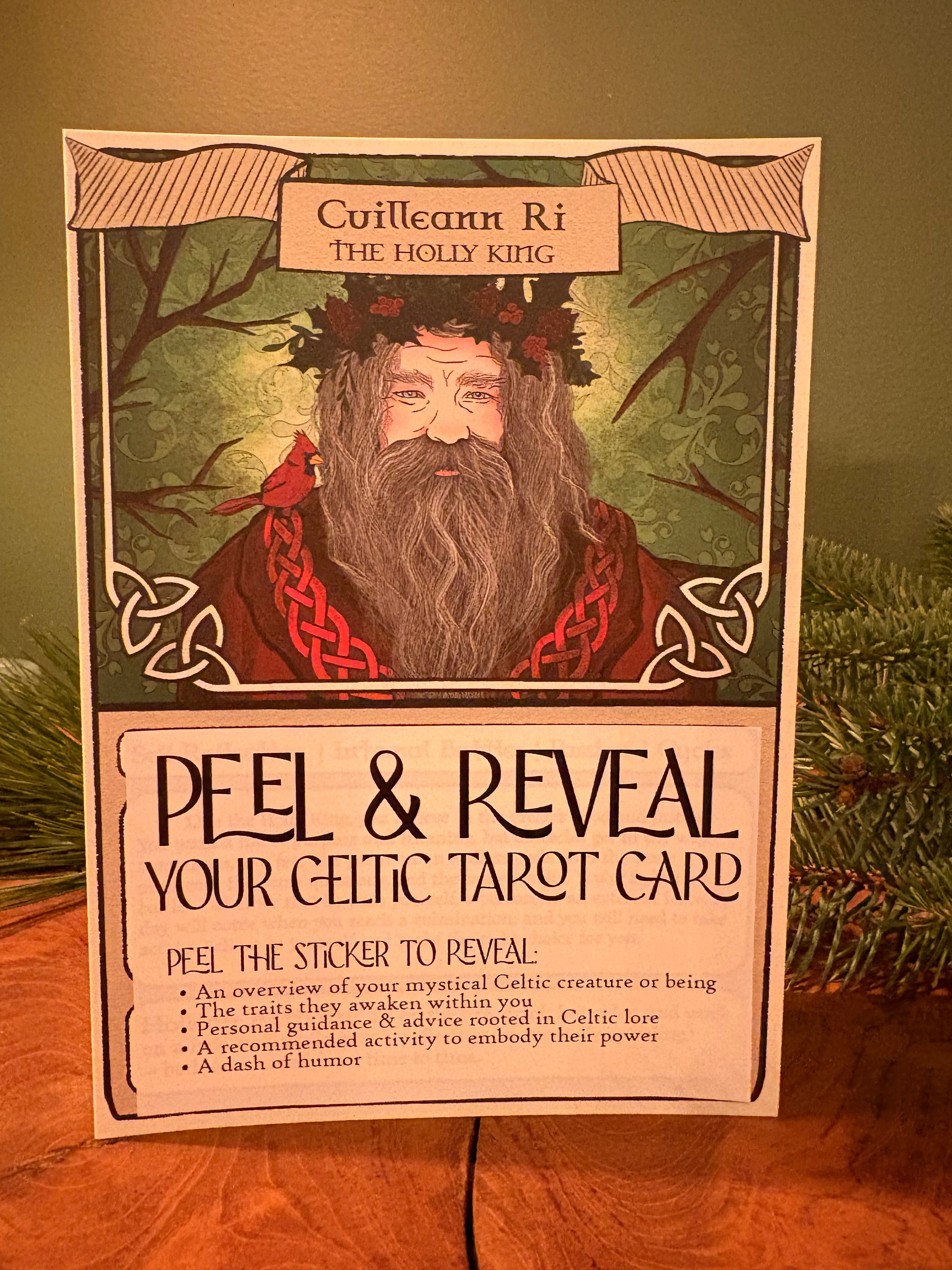 Celtic Christmas Tarot Card: The Holly King