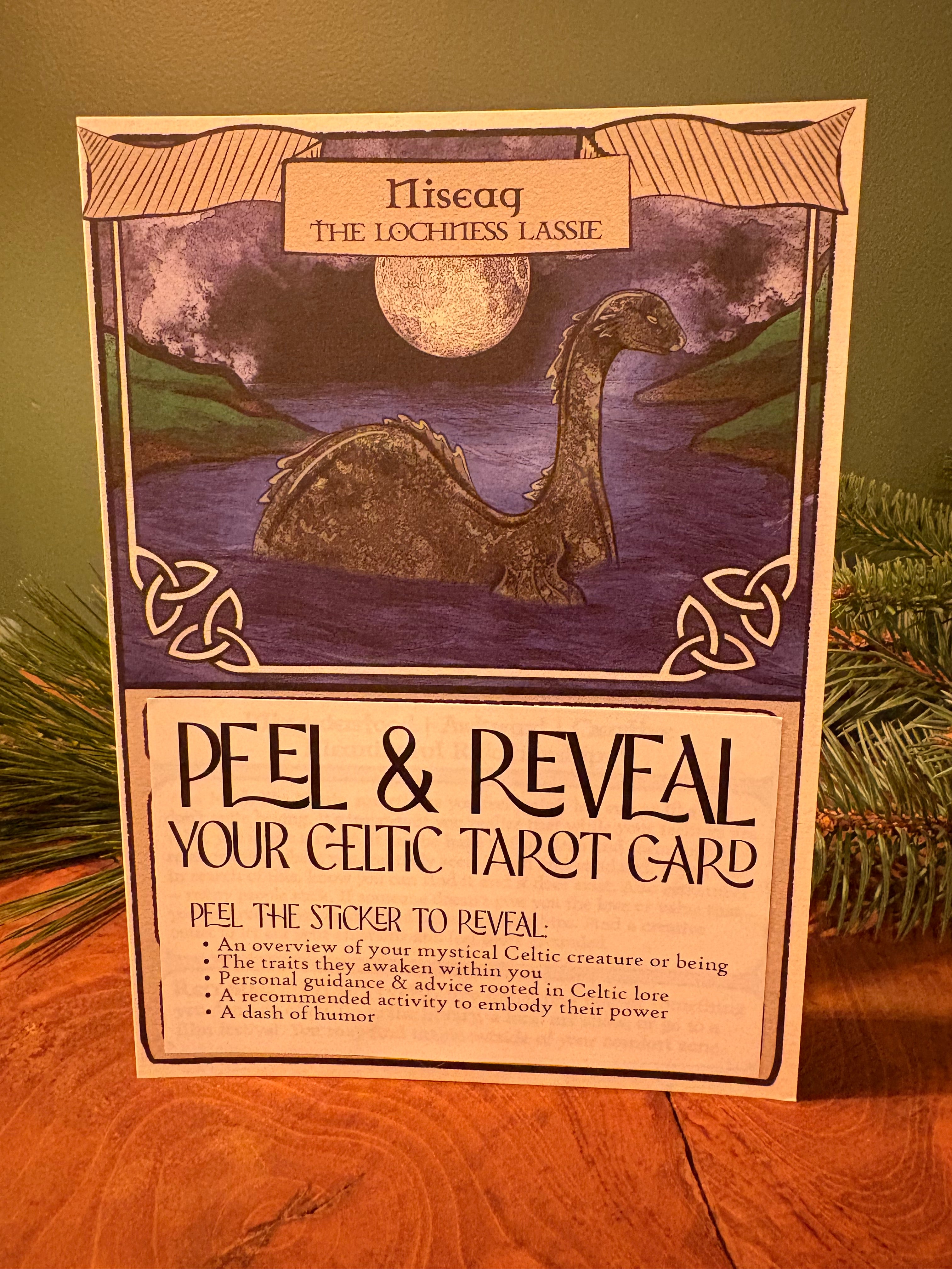 Celtic Tarot Greeting Card: The Lochness Lassie