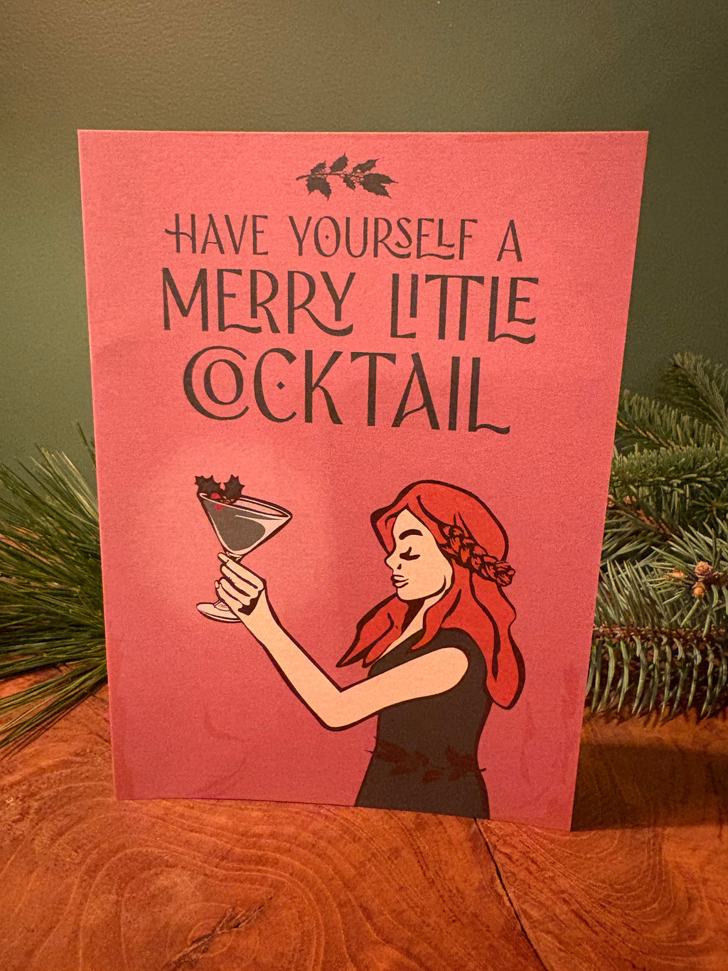Merry Little Cocktail Christmas Card