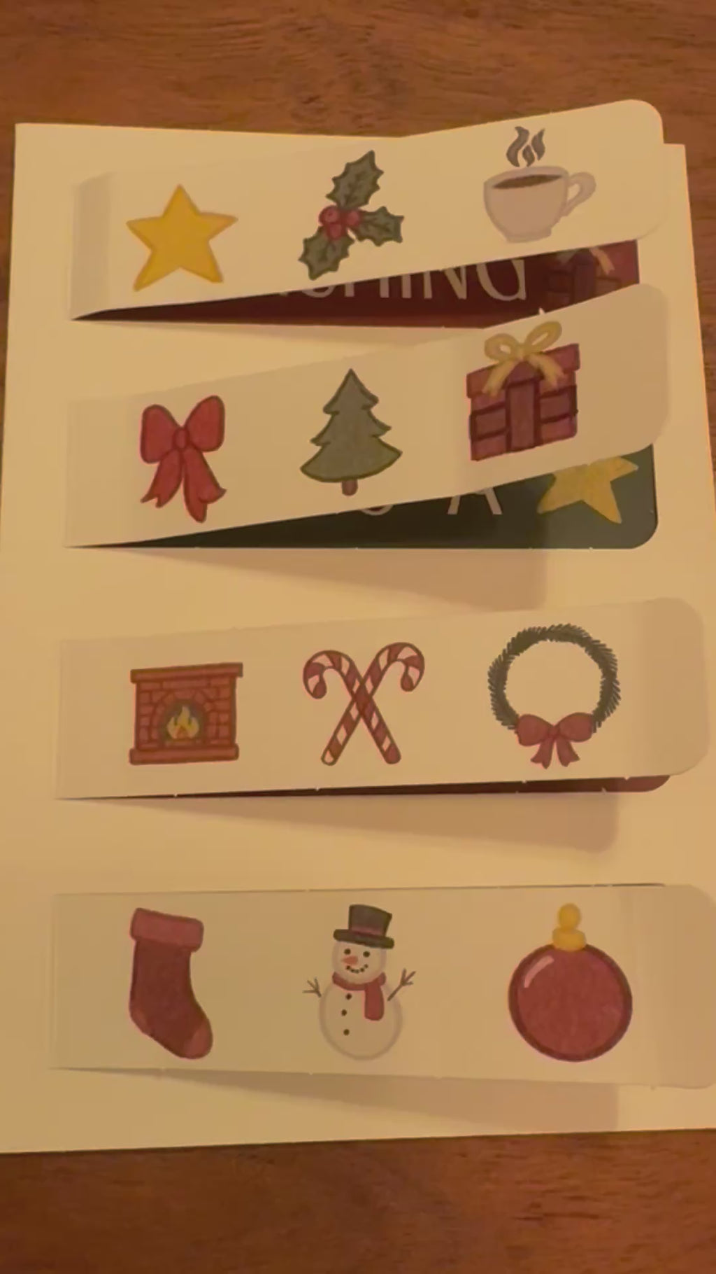 Pull Tab Christmas Card